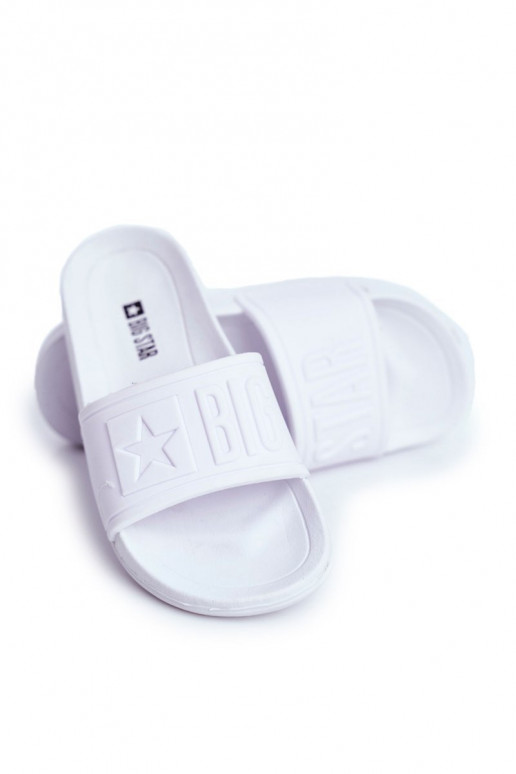 Pantuflas Infantiles Big Star color blanco DD374154 Pantuflas Infantiles Big Star color blanco DD374154