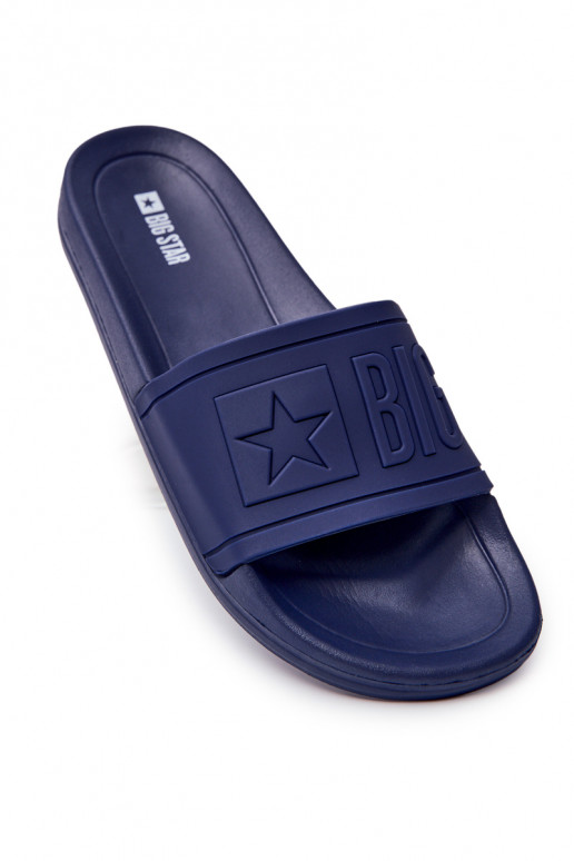 Pantuflas para hombre Big Star Rubber color azul oscuro DD174688 Pantuflas para hombre Big Star Rubber color azul oscuro DD174688