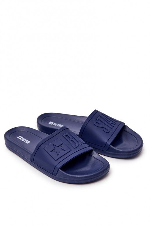 Pantuflas para hombre Big Star Rubber color azul oscuro DD174688