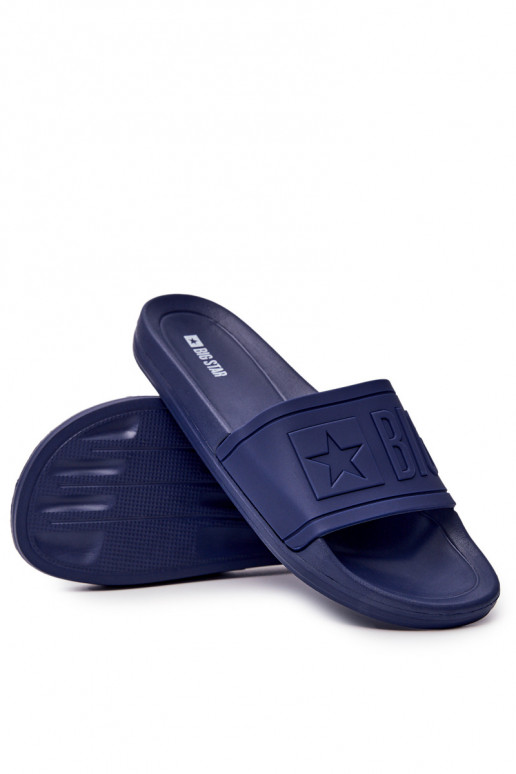 Pantuflas para hombre Big Star Rubber color azul oscuro DD174688