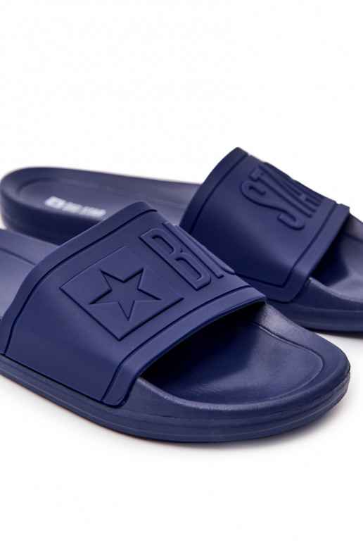 Pantuflas para hombre Big Star Rubber color azul oscuro DD174688
