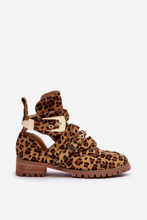 Lu Boo Botas Ante Estampado Leopardo Rock Girl