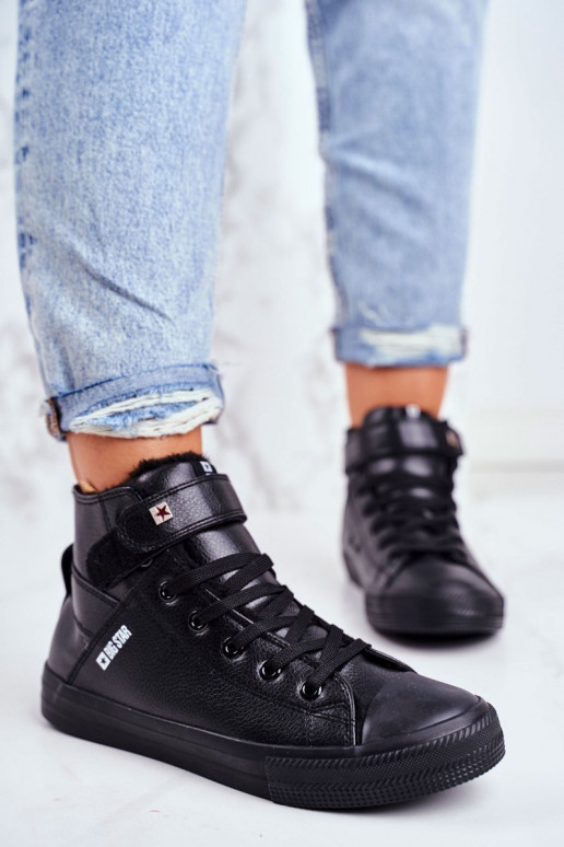 Zapato casual calentito de piel BIG STAR V274542FIN color negro