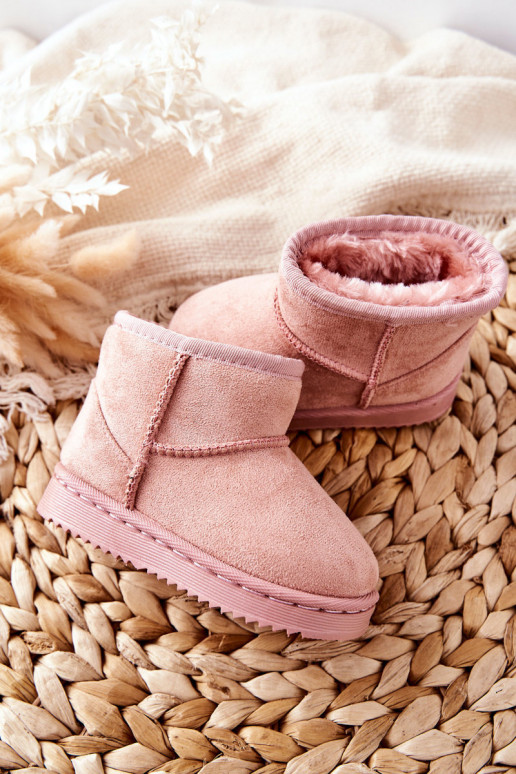 Cálidas botas de invierno para niños en color rosa Gooby