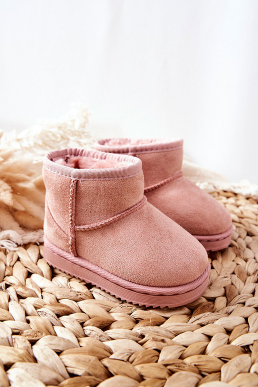 Cálidas botas de invierno para niños en color rosa Gooby