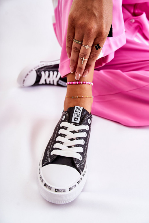 Zapatos de mujer Big Star con elementos calados en color negro FF274023 Zapatos de mujer Big Star con elementos calados en color negro FF274023