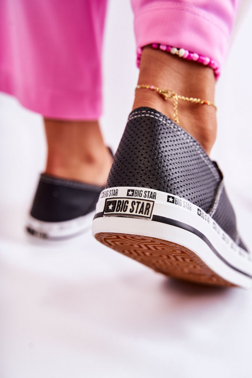 Zapatos de mujer Big Star con elementos calados en color negro FF274023 Zapatos de mujer Big Star con elementos calados en color negro FF274023