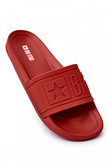 Pantuflas para hombre Big Star Rubber color rojo DD174689