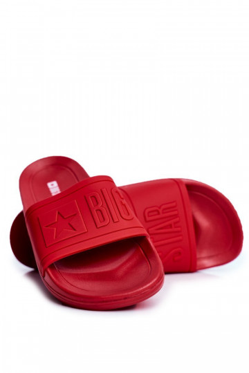 Pantuflas para hombre Big Star Rubber color rojo DD174689 2