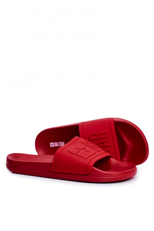 Pantuflas para hombre Big Star Rubber color rojo DD174689