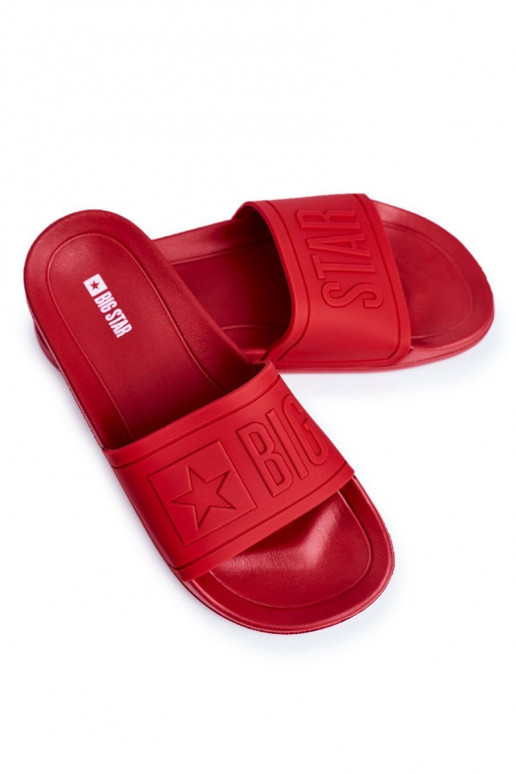 Pantuflas para hombre Big Star Rubber color rojo DD174689