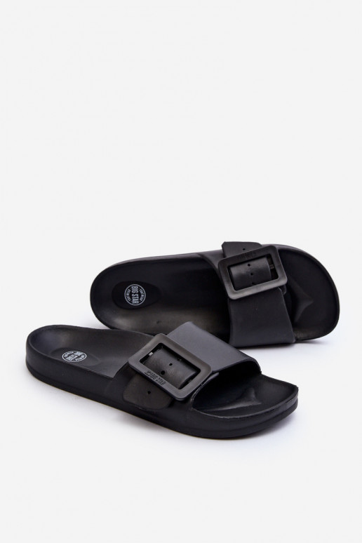 Zapatillas de casa para mujer Big Star con hebillas color negro FF274A389