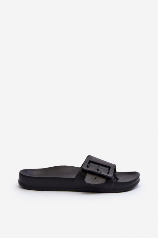Zapatillas de casa para mujer Big Star con hebillas color negro FF274A389