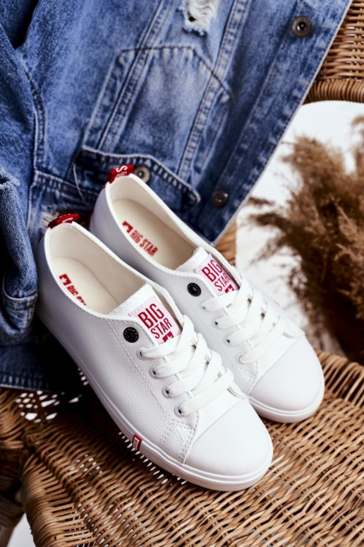 Zapatos casual de mujer Big Star GG274005 Color blanco-rojo