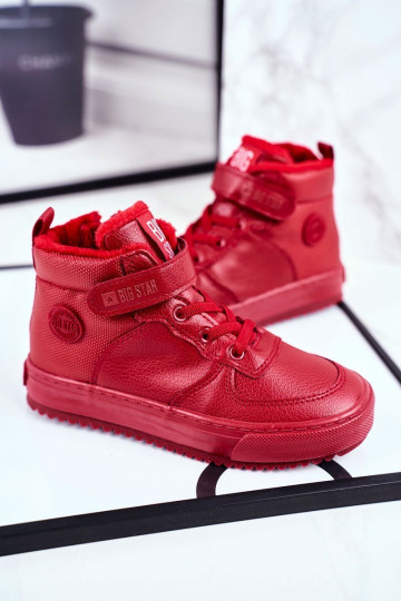 Zapatos deportivos infantiles abrigados Big Star GG374042 color rojo 2