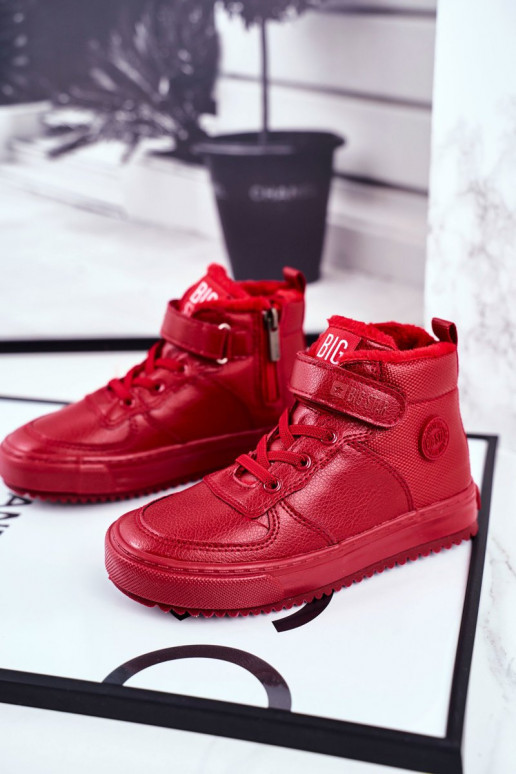 Zapatos deportivos infantiles abrigados Big Star GG374042 color rojo Zapatos deportivos infantiles abrigados Big Star GG374042 color rojo