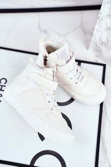 Zapatos deportivos infantiles abrigados Big Star GG374041 color blanco 2