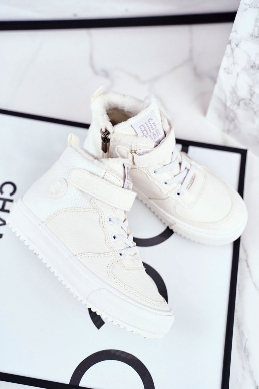 Zapatos deportivos infantiles abrigados Big Star GG374041 color blanco