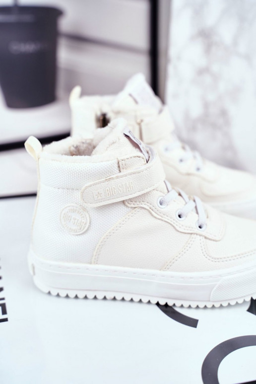Zapatos deportivos infantiles abrigados Big Star GG374041 color blanco