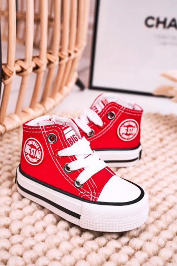 Calzado infantil de ocio con suela con cremalleras BIG STAR HH374190 color rojo 2