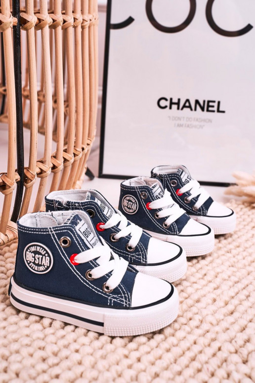 Calzado casual infantil con suela con cremalleras BIG STAR HH374189 azul oscuro Calzado casual infantil con suela con cremalleras BIG STAR HH374189 azul oscuro