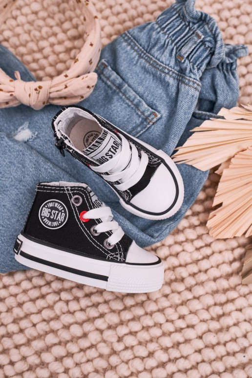 Calzado casual infantil con suela con cremalleras BIG STAR HH374188 color negro Calzado casual infantil con suela con cremalleras BIG STAR HH374188 color negro