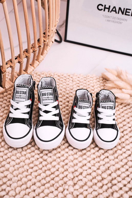 Calzado casual infantil con suela con cremalleras BIG STAR HH374188 color negro