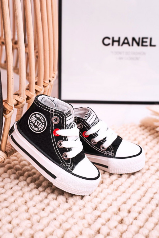 Calzado casual infantil con suela con cremalleras BIG STAR HH374188 color negro Calzado casual infantil con suela con cremalleras BIG STAR HH374188 color negro