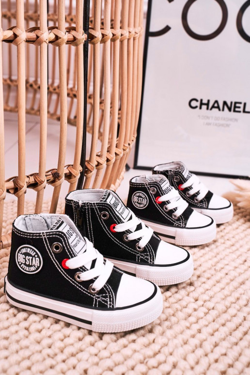 Calzado casual infantil con suela con cremalleras BIG STAR HH374188 color negro Calzado casual infantil con suela con cremalleras BIG STAR HH374188 color negro