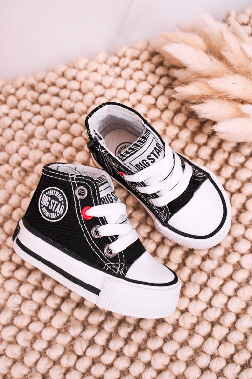 Calzado casual infantil con suela con cremalleras BIG STAR HH374188 color negro Calzado casual infantil con suela con cremalleras BIG STAR HH374188 color negro