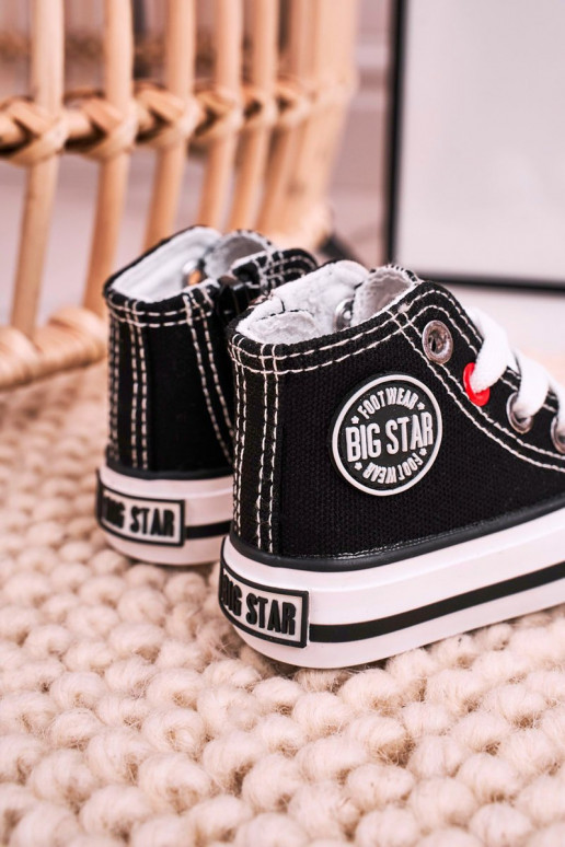 Calzado casual infantil con suela con cremalleras BIG STAR HH374188 color negro Calzado casual infantil con suela con cremalleras BIG STAR HH374188 color negro