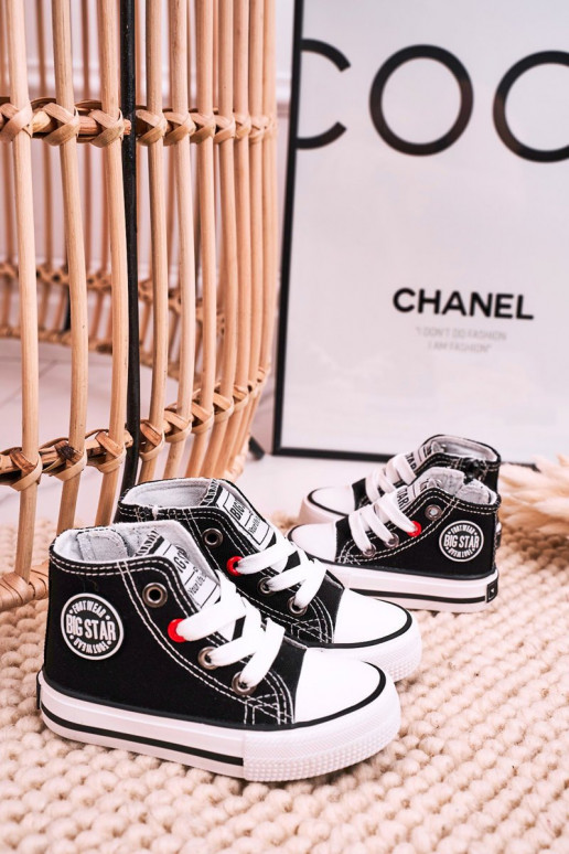 Calzado casual infantil con suela con cremalleras BIG STAR HH374188 color negro