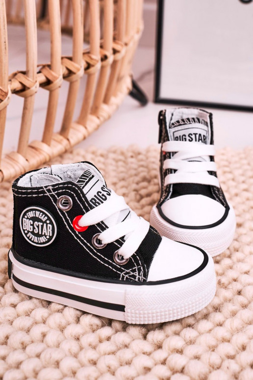 Calzado casual infantil con suela con cremalleras BIG STAR HH374188 color negro Calzado casual infantil con suela con cremalleras BIG STAR HH374188 color negro