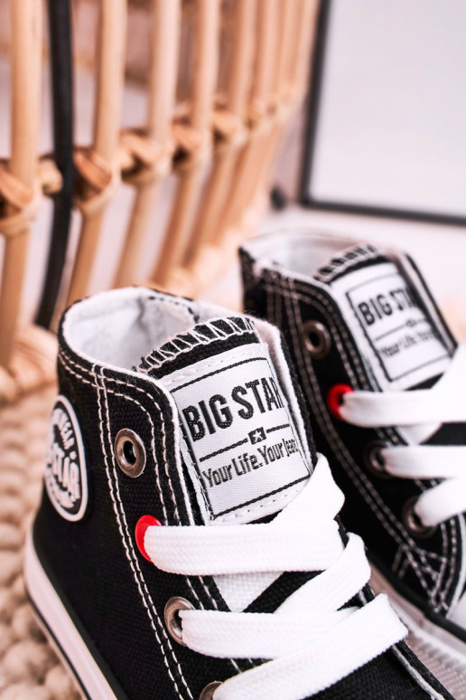 Calzado casual infantil con suela con cremalleras BIG STAR HH374188 color negro Calzado casual infantil con suela con cremalleras BIG STAR HH374188 color negro