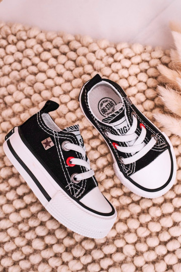 Deportivas infantiles de suela plana modelo clásico BIG STAR HH374194 color negro