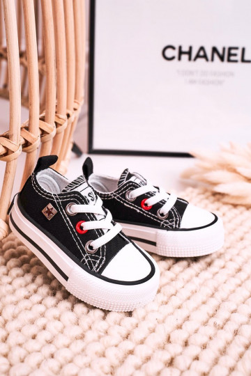 Deportivas infantiles de suela plana modelo clásico BIG STAR HH374194 color negro 2