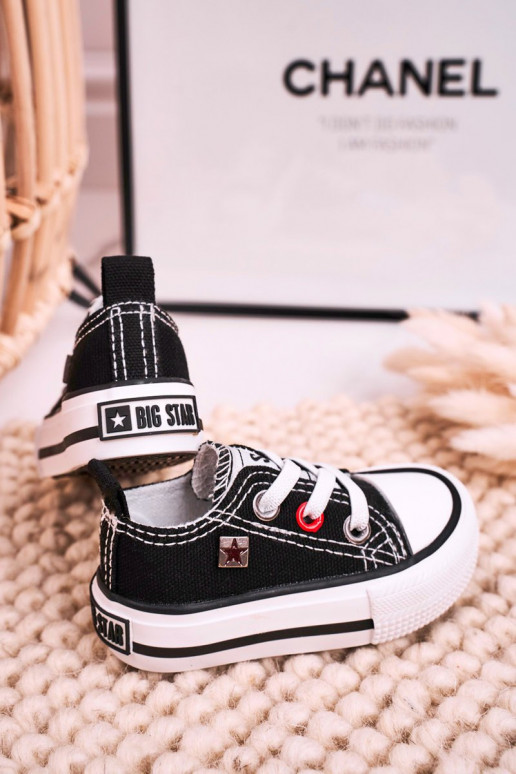 Deportivas infantiles de suela plana modelo clásico BIG STAR HH374194 color negro