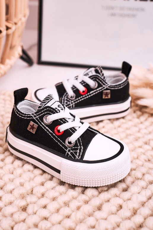 Deportivas infantiles de suela plana modelo clásico BIG STAR HH374194 color negro
