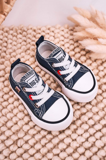 Deportivas infantiles de suela plana modelo clásico BIG STAR HH374195 azul oscuro