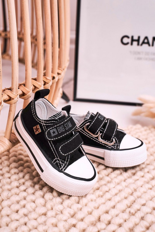 Calzado casual infantil con cierres adhesivos BIG STAR HH374200 color negro