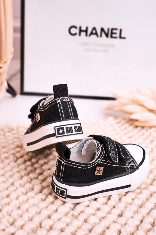 Calzado casual infantil con cierres adhesivos BIG STAR HH374200 color negro