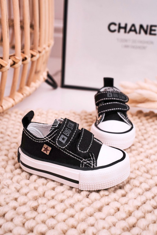 Calzado casual infantil con cierres adhesivos BIG STAR HH374200 color negro