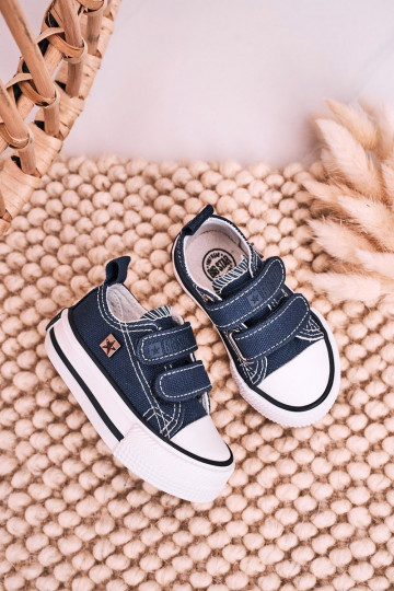 Calzado casual infantil con cierres adhesivos BIG STAR HH374201 azul oscuro 2