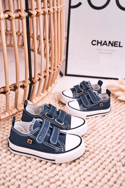 Calzado casual infantil con cierres adhesivos BIG STAR HH374201 azul oscuro