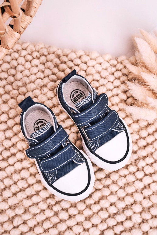 Calzado casual infantil con cierres adhesivos BIG STAR HH374201 azul oscuro