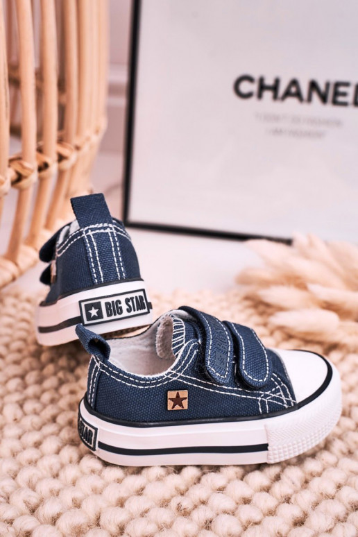 Calzado casual infantil con cierres adhesivos BIG STAR HH374201 azul oscuro