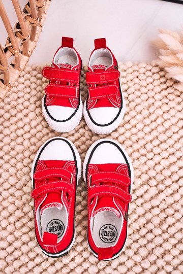 Calzado casual infantil con cierres adhesivos BIG STAR HH374202 color rojo 2