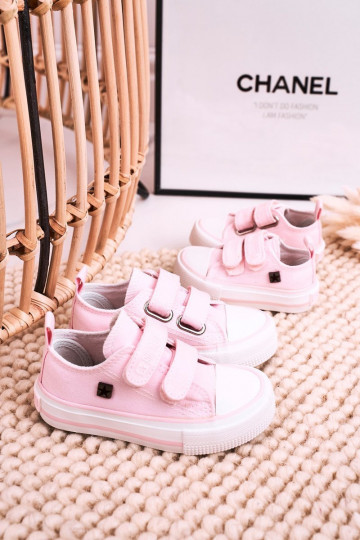 Calzado casual infantil con cierres adhesivos BIG STAR HH374203 color rosa
