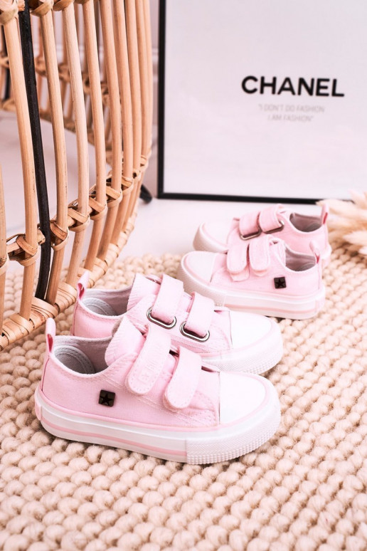 Calzado casual infantil con cierres adhesivos BIG STAR HH374203 color rosa