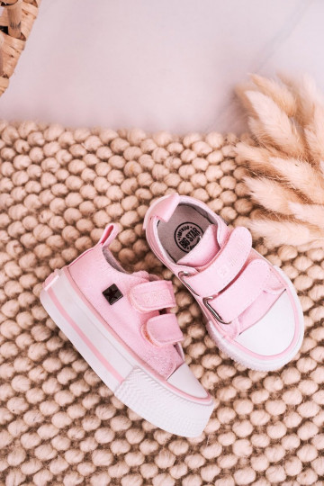 Calzado casual infantil con cierres adhesivos BIG STAR HH374203 color rosa 2